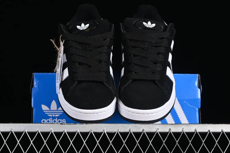 Campus Retro Sneakers - Black & White - NocturiaShop