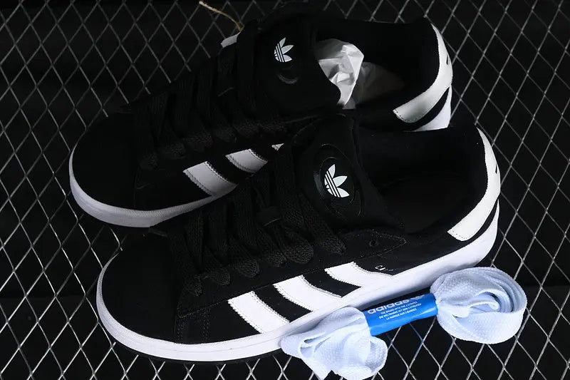 Campus Retro Sneakers - Black & White - NocturiaShop