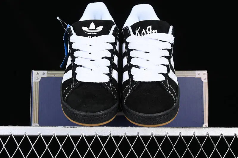 Campus Retro Sneakers - Black & White - NocturiaShop