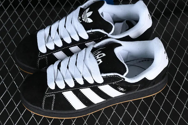 Campus Retro Sneakers - Black & White - NocturiaShop