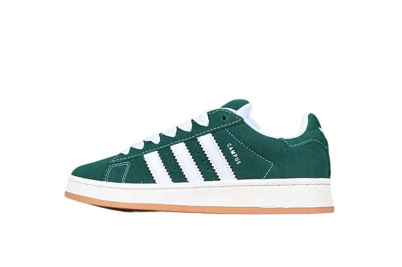 Campus Retro Sneakers - Green & White & Brown - NocturiaShop