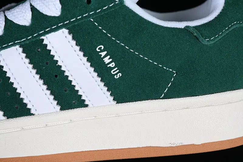 Campus Retro Sneakers - Green & White & Brown - NocturiaShop