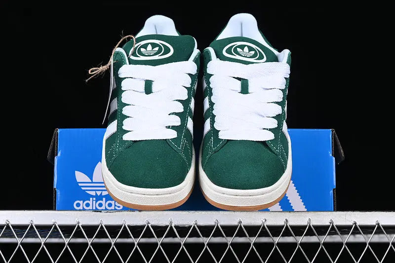 Campus Retro Sneakers - Green & White & Brown - NocturiaShop