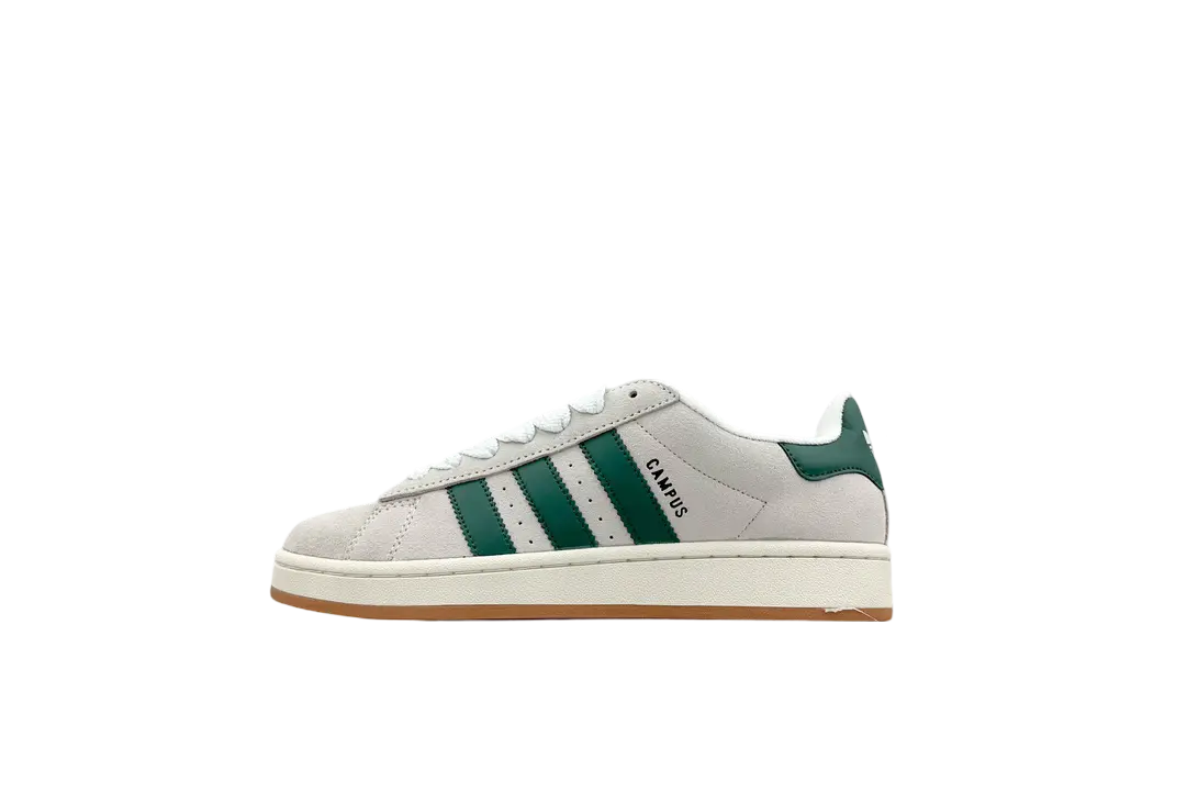 Campus Retro Sneakers - Grey & Green - NocturiaShop