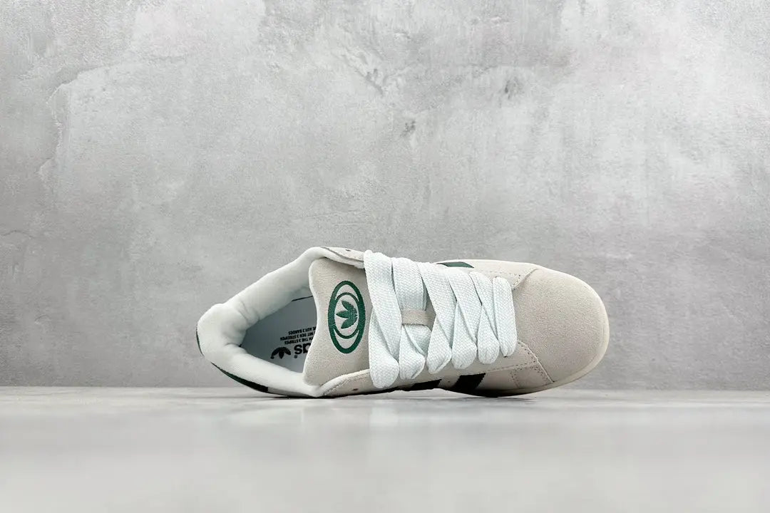 Campus Retro Sneakers - Grey & Green - NocturiaShop