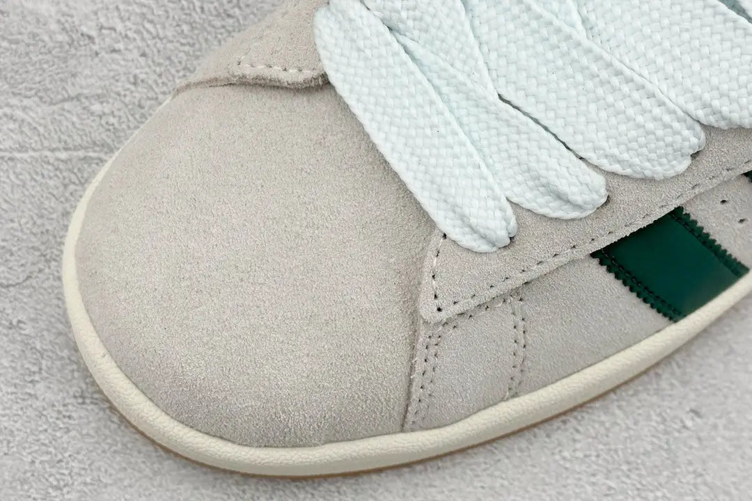 Campus Retro Sneakers - Grey & Green - NocturiaShop