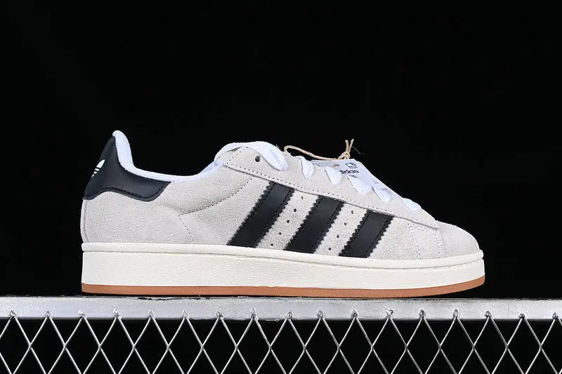 Campus Retro Sneakers - Grey & White & Black - NocturiaShop