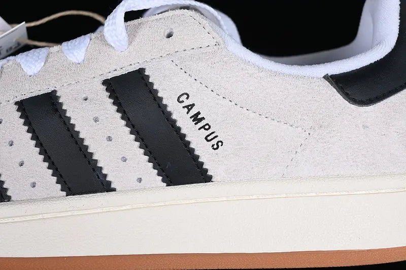 Campus Retro Sneakers - Grey & White & Black - NocturiaShop