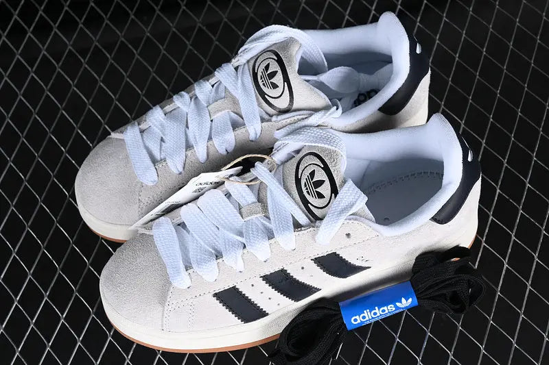 Campus Retro Sneakers - Grey & White & Black - NocturiaShop