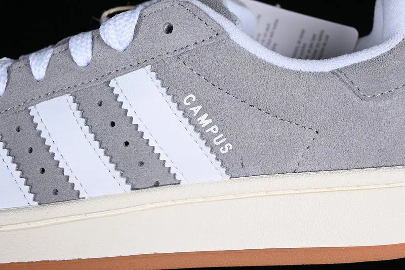Campus Retro Sneakers - Grey & White & Brown - NocturiaShop