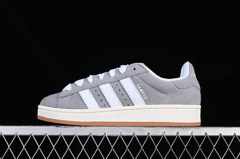Campus Retro Sneakers - Grey & White & Brown - NocturiaShop