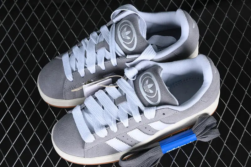Campus Retro Sneakers - Grey & White & Brown - NocturiaShop
