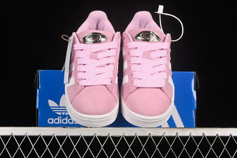Campus Retro Sneakers - Pink & White - NocturiaShop