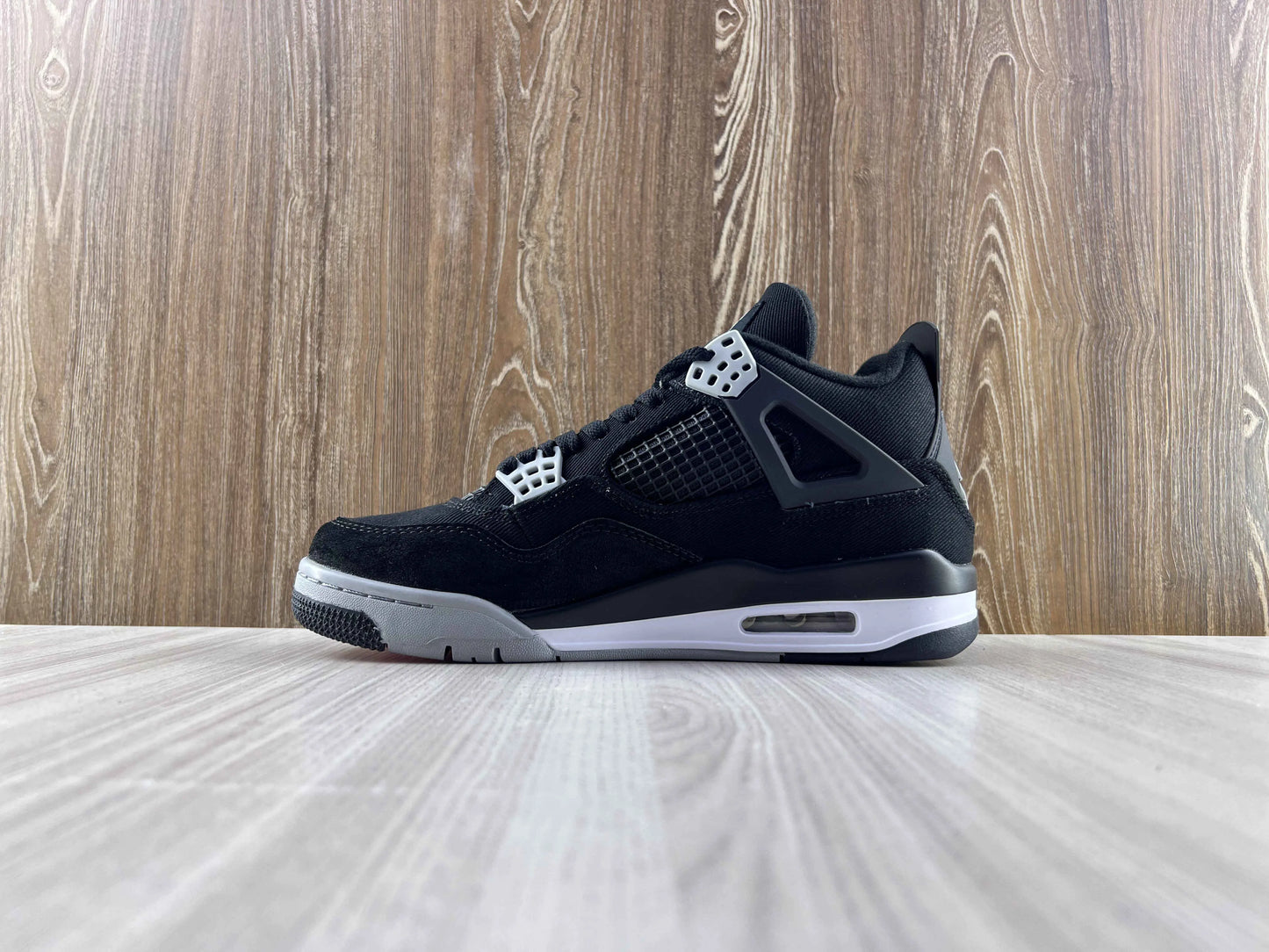 Classic Retro 4 Sneakers - SE Black Canvas - NocturiaShop