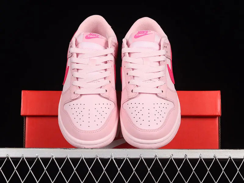 Dunk Style Retro Sneakers - Soft Pink & Hyper Pink & Pink Foam - NocturiaShop