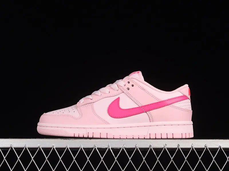 Dunk Style Retro Sneakers - Soft Pink & Hyper Pink & Pink Foam - NocturiaShop