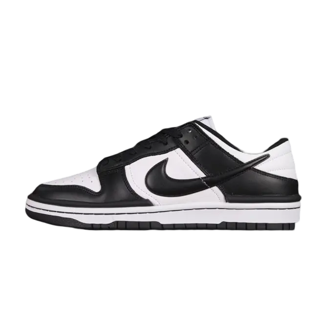 Dunk Style Retro Sneakers - White & Black - NocturiaShop