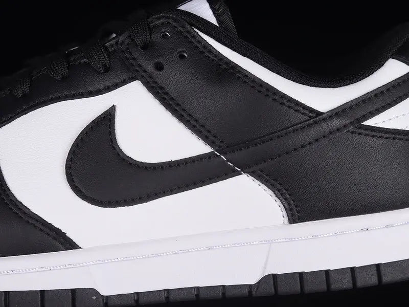 Dunk Style Retro Sneakers - White & Black - NocturiaShop