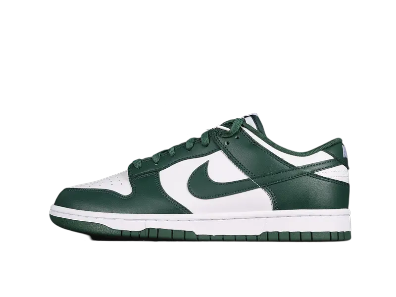 Dunk Style Retro Sneakers - White & Green - NocturiaShop