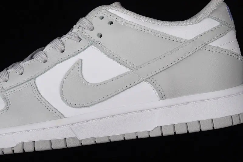 Dunk Style Retro Sneakers - White & Grey Fog - NocturiaShop