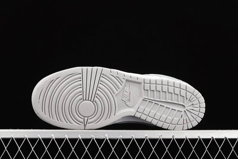 Dunk Style Retro Sneakers - White & Grey Fog - NocturiaShop