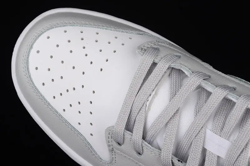 Dunk Style Retro Sneakers - White & Grey Fog - NocturiaShop
