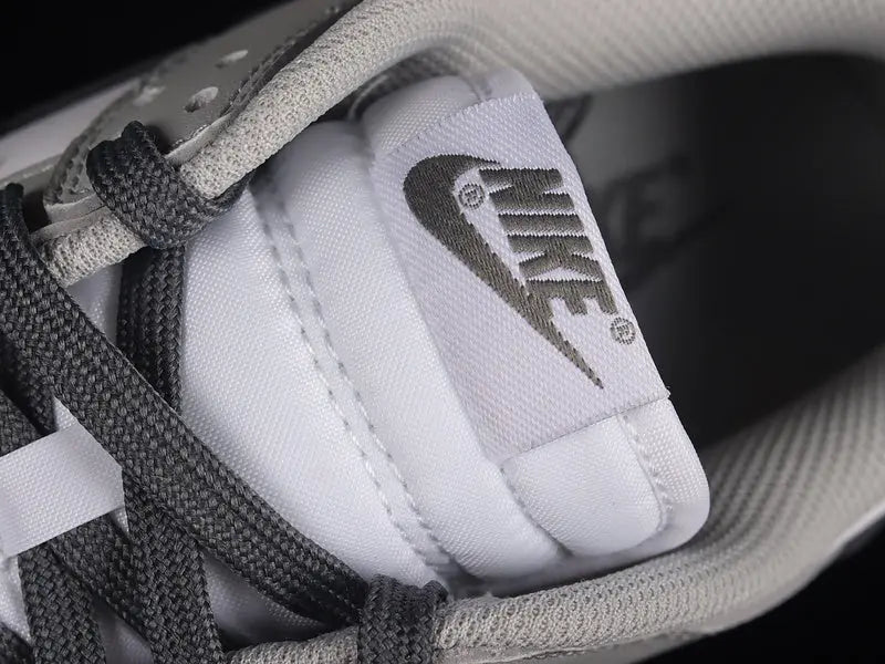 Dunk Style Retro Sneakers - White & Light Smoke Grey & Black - NocturiaShop