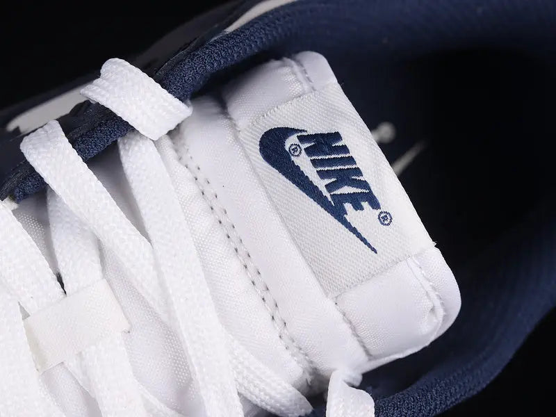 Dunk Style Retro Sneakers - White & Midnight - NocturiaShop