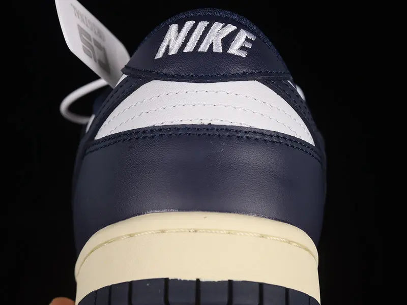 Dunk Style Retro Sneakers - White & Midnight - NocturiaShop