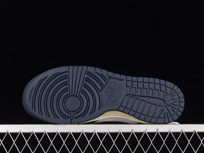Dunk Style Retro Sneakers - White & Midnight - NocturiaShop