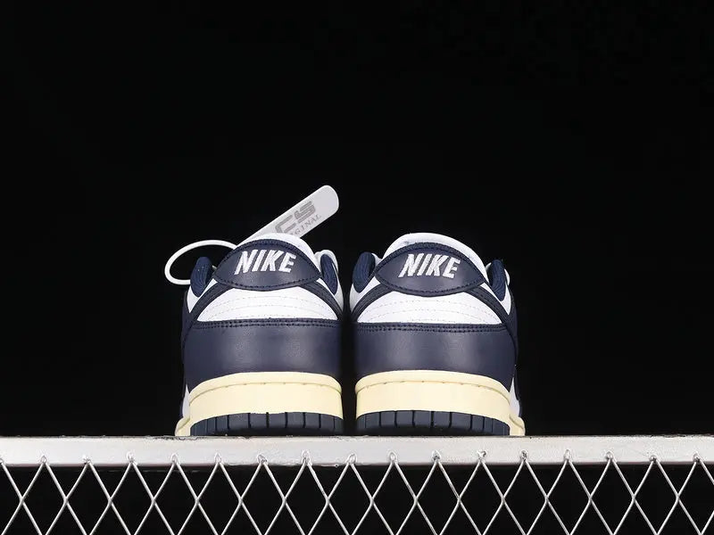 Dunk Style Retro Sneakers - White & Midnight - NocturiaShop