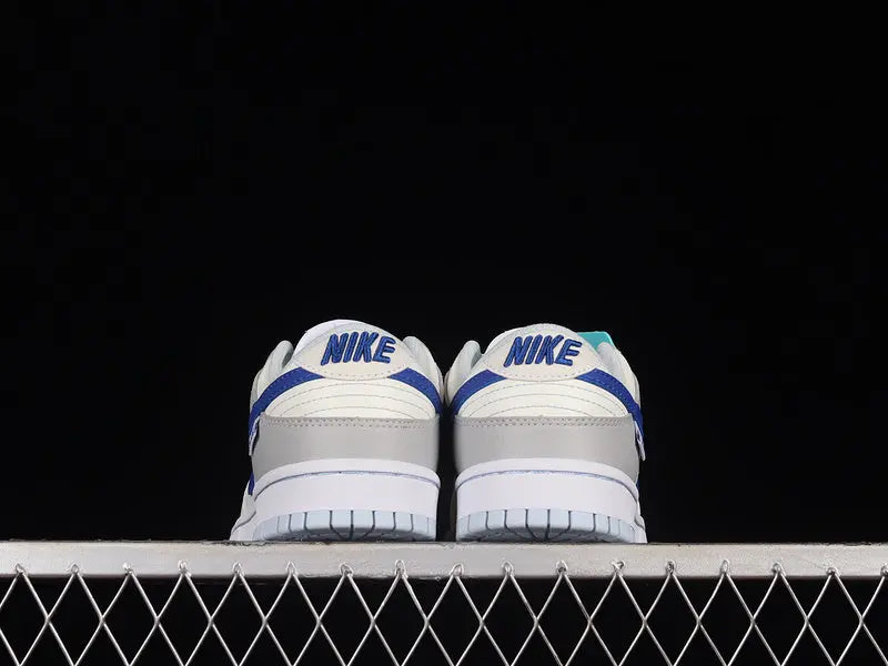 Dunk Style Retro Sneakers - White & Photon Dust & Hyper Royal - NocturiaShop