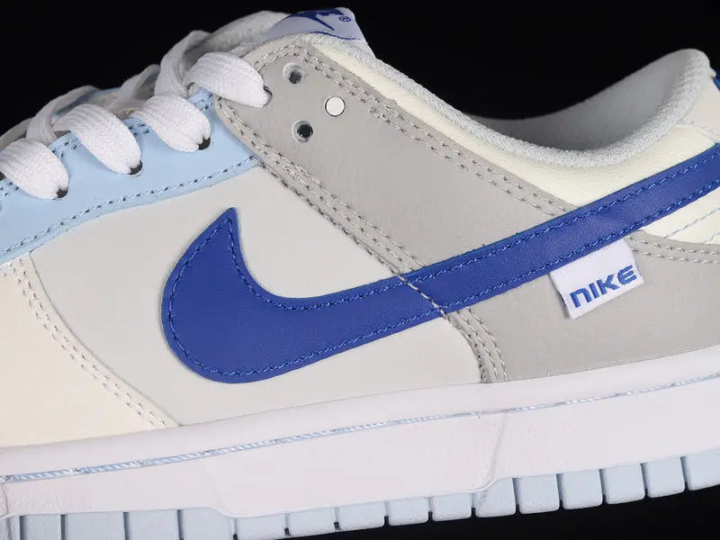 Dunk Style Retro Sneakers - White & Photon Dust & Hyper Royal - NocturiaShop
