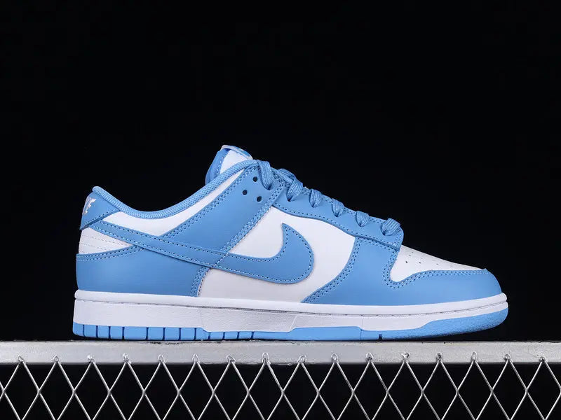 Dunk Style Retro Sneakers - White & University Blue - NocturiaShop