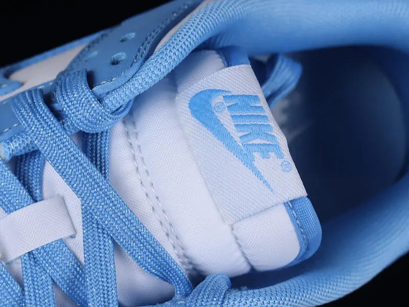 Dunk Style Retro Sneakers - White & University Blue - NocturiaShop