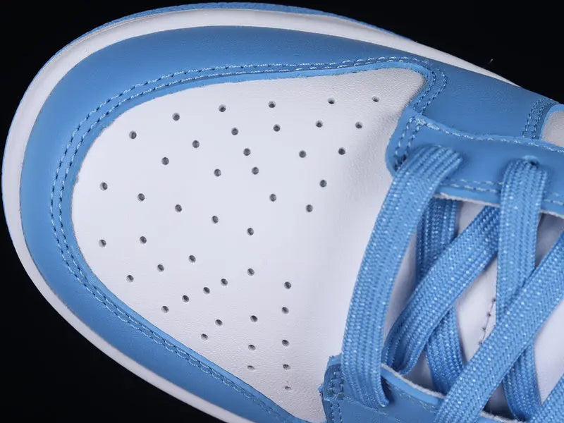 Dunk Style Retro Sneakers - White & University Blue - NocturiaShop