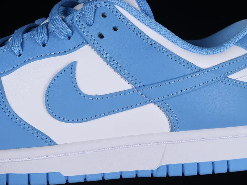 Dunk Style Retro Sneakers - White & University Blue - NocturiaShop