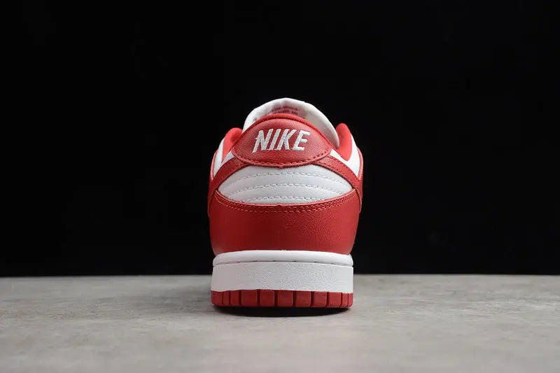 Dunk Style Retro Sneakers - White & University Red - NocturiaShop
