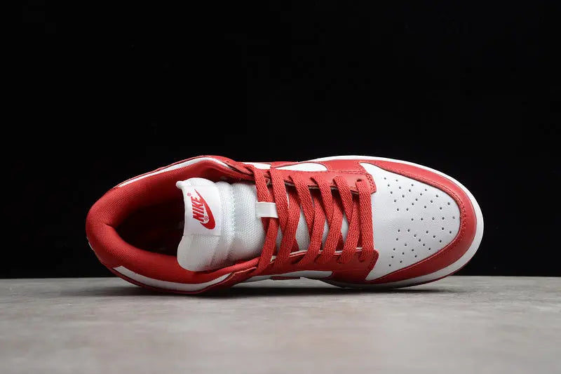 Dunk Style Retro Sneakers - White & University Red - NocturiaShop