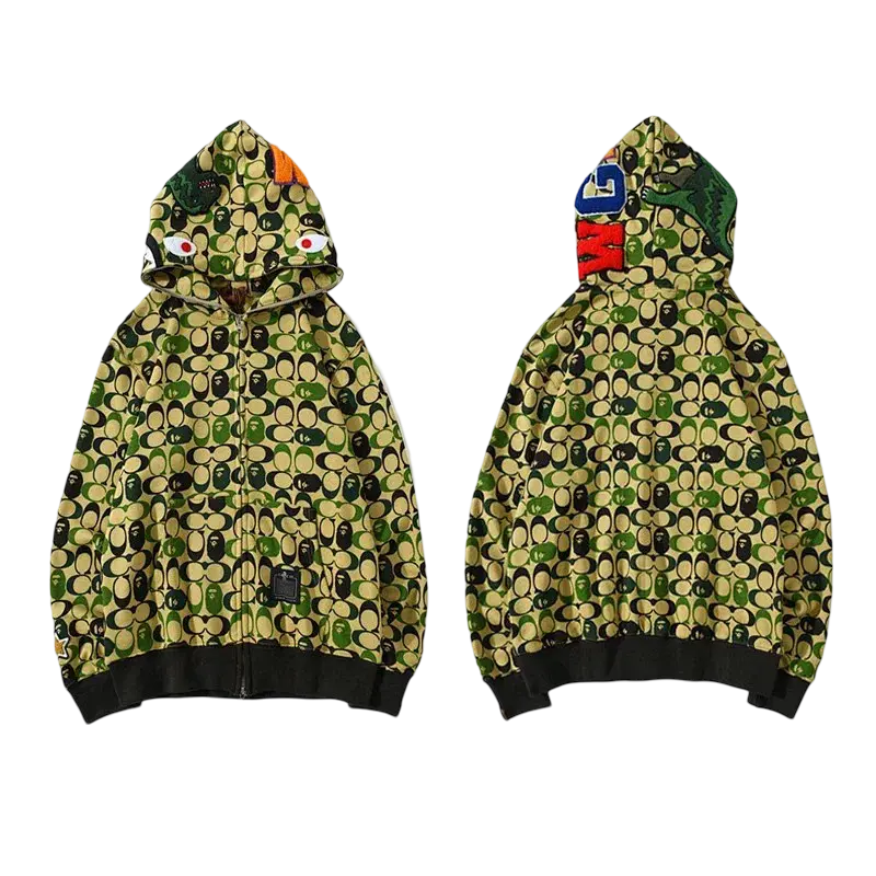 Streetwear Camo Hoodie NocturiaShop