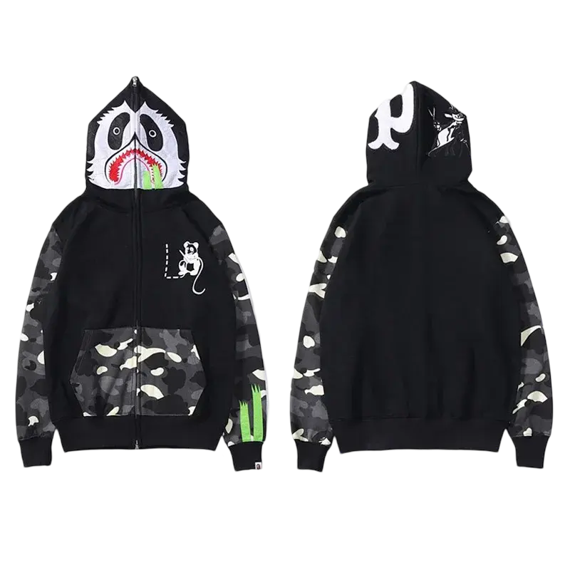 Streetwear Camo Hoodie NocturiaShop