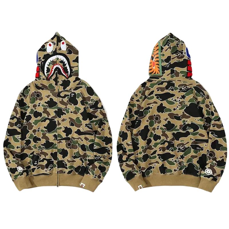 Streetwear Camo Hoodie NocturiaShop