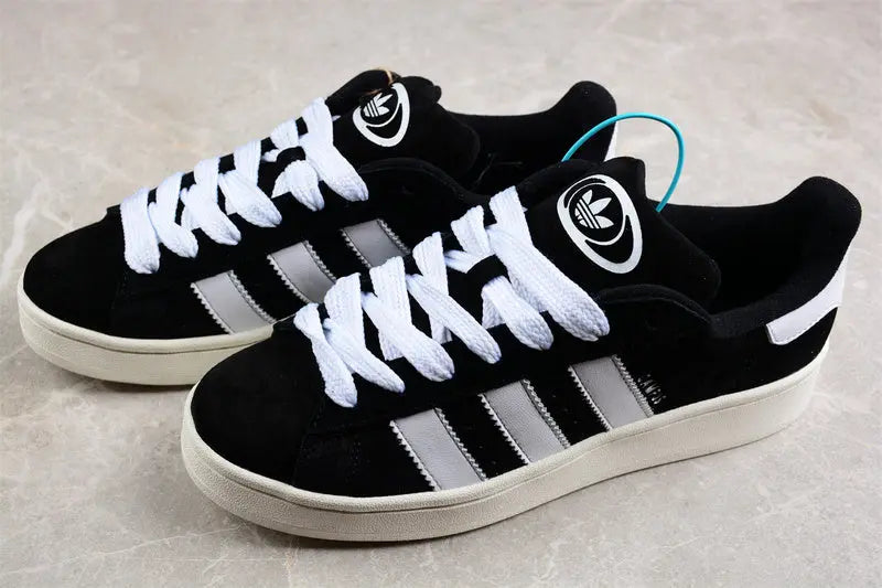 Campus Retro Sneakers - Black & White - NocturiaShop