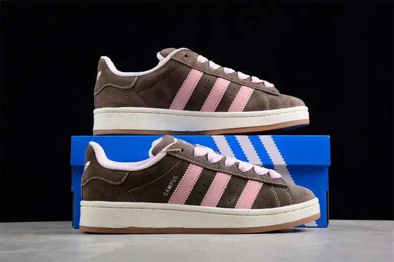 Campus Retro Sneakers - Brown & Pink - NocturiaShop