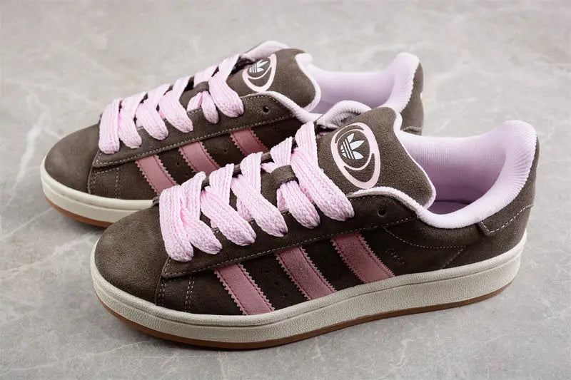 Campus Retro Sneakers - Brown & Pink - NocturiaShop