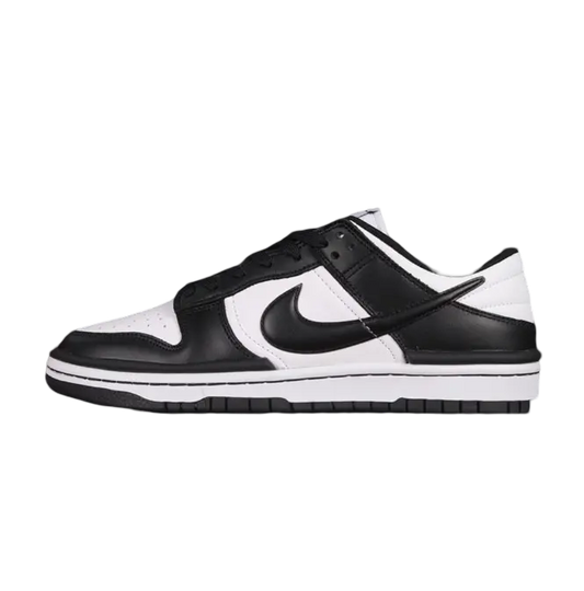 Dunk Style Retro Sneakers - White & Black - NocturiaShop