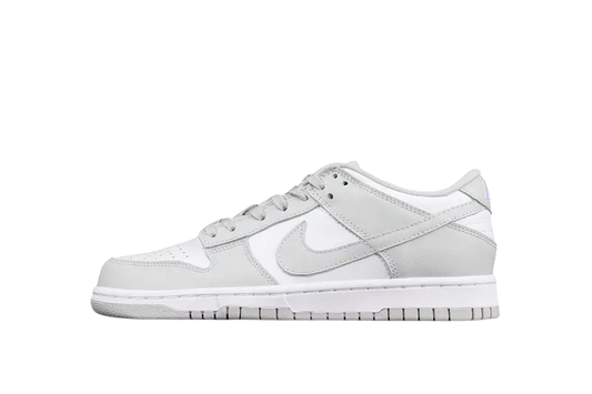 Dunk Style Retro Sneakers - White & Grey Fog - NocturiaShop