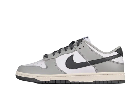 Dunk Style Retro Sneakers - White & Light Smoke Grey & Black - NocturiaShop