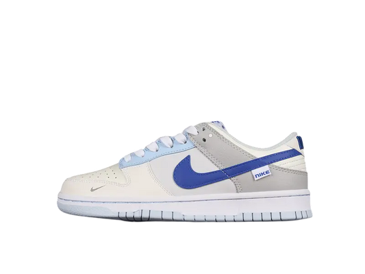 Dunk Style Retro Sneakers - White & Photon Dust & Hyper Royal - NocturiaShop