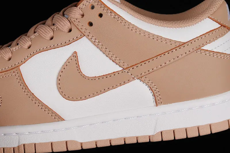 Dunk Style Retro Sneakers - White & Rose Whisper - NocturiaShop